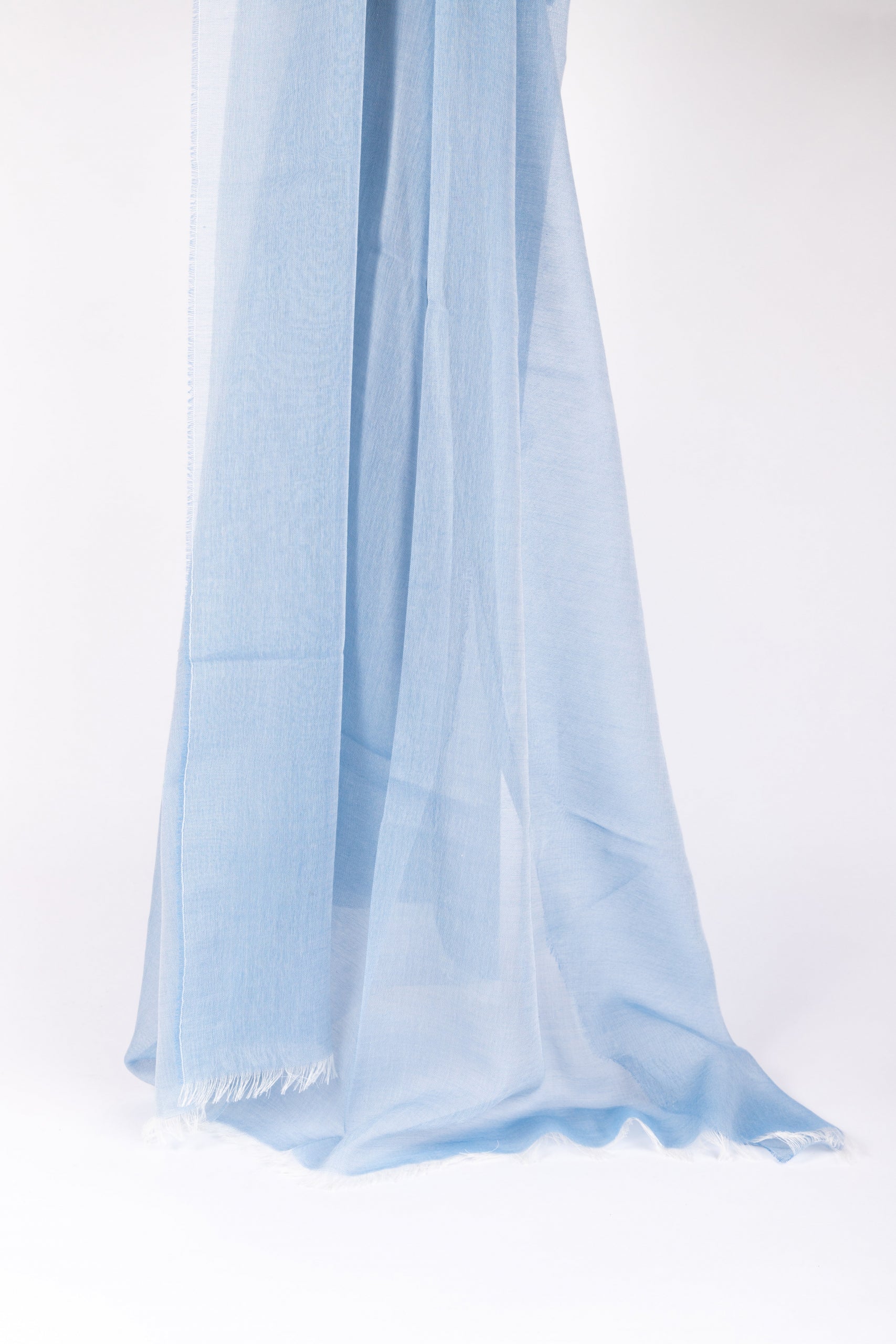Light blue pure cotton scarf