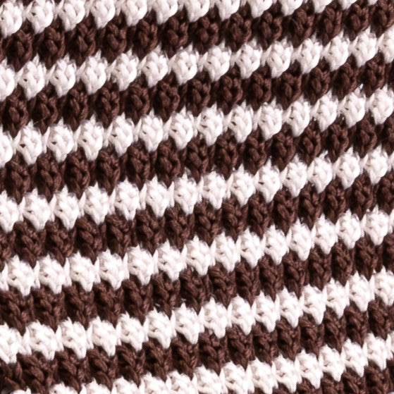 Pure silk striped knit tie