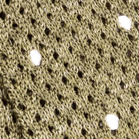 Green knitted tie