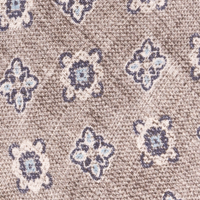 Gray linen silk tie