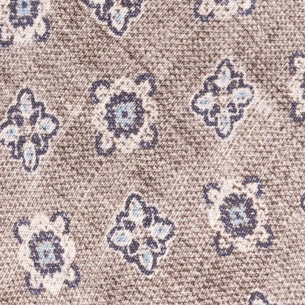 Gray linen silk tie