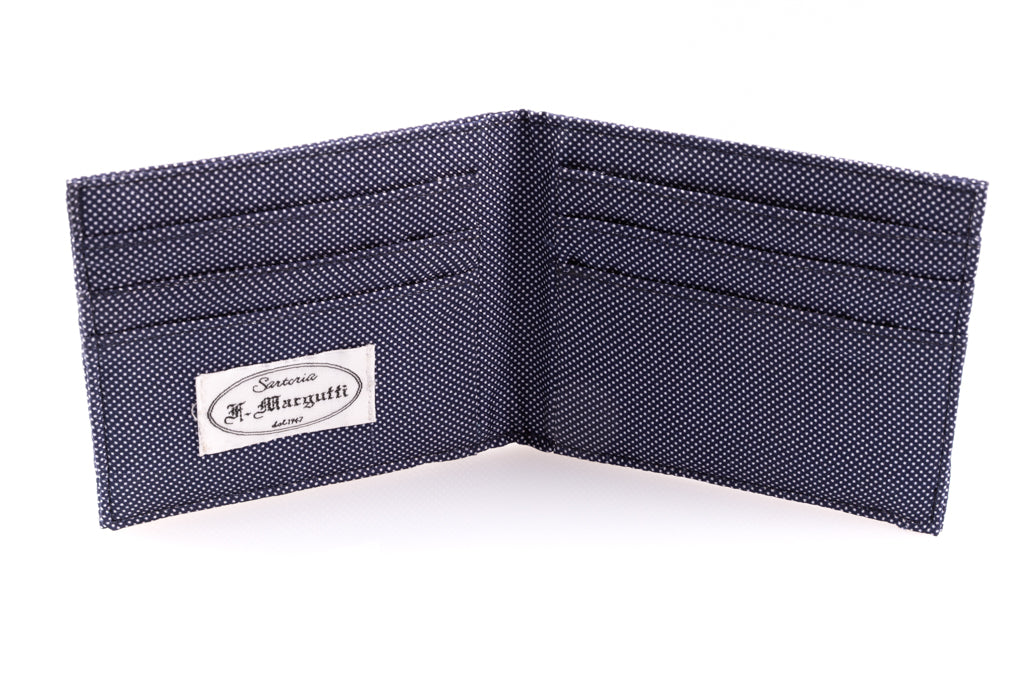 Blue silk card holder