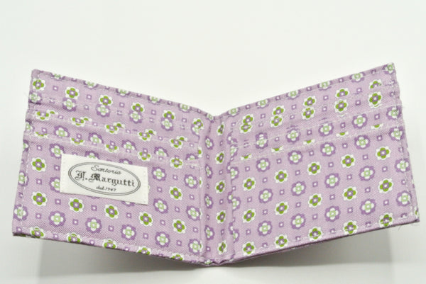 Pink card holder in pure silk