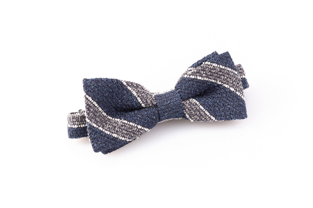 Striped pure cotton bow tie