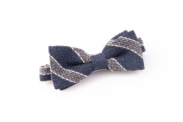 Striped pure cotton bow tie