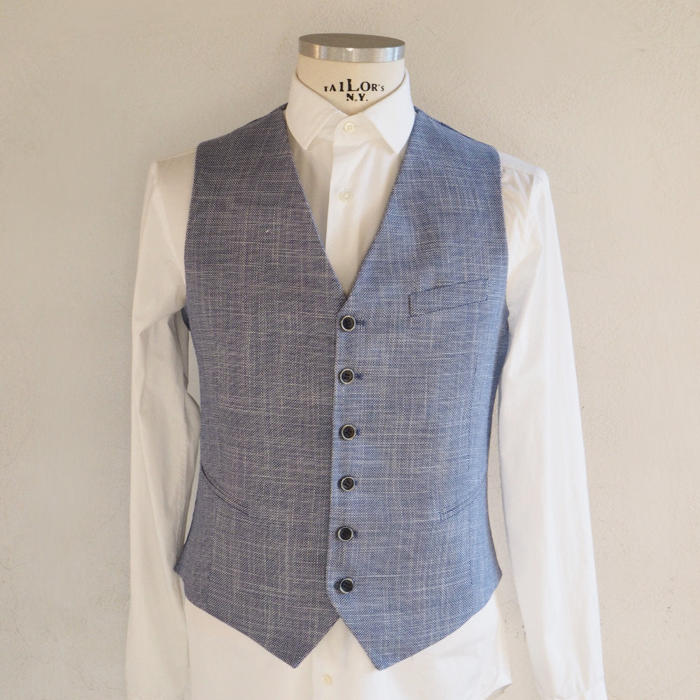 Solid light blue vest