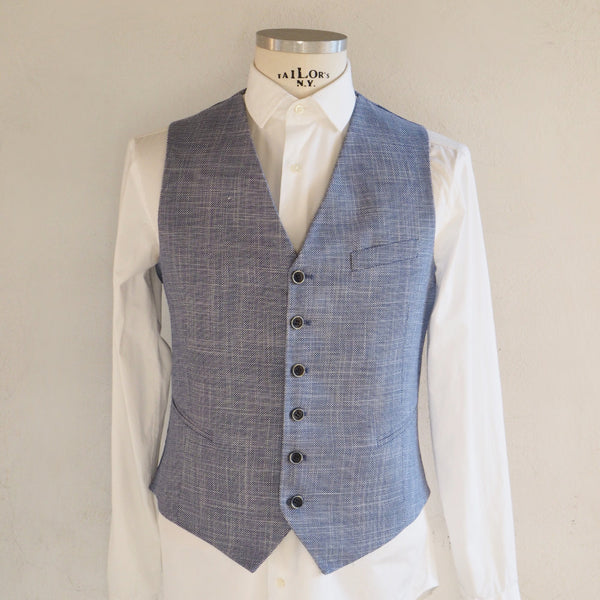 Gilet bleu clair uni