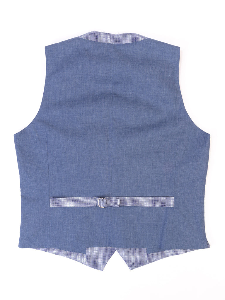 Solid light blue vest