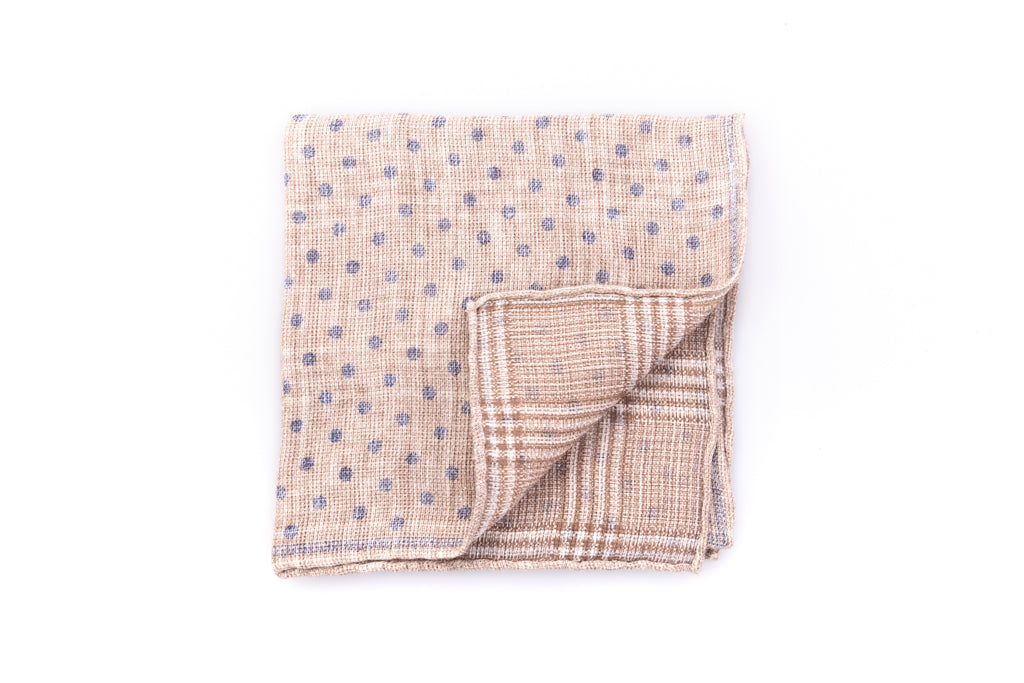 Beige linen clutch