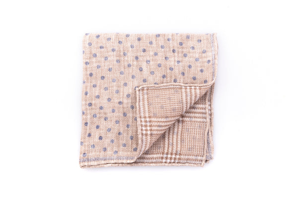 Beige linen clutch