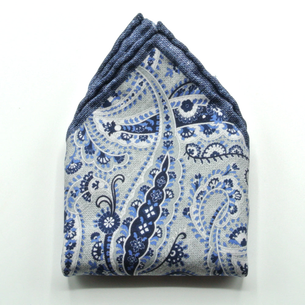 Gray linen pouch