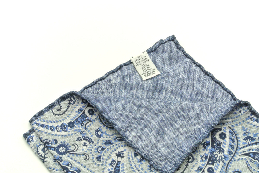 Gray linen pouch
