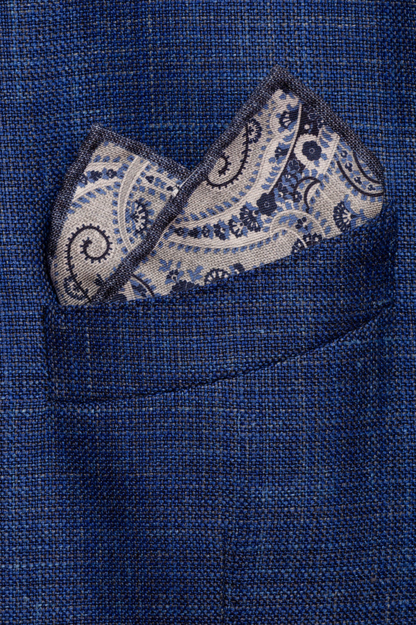 Gray linen pouch