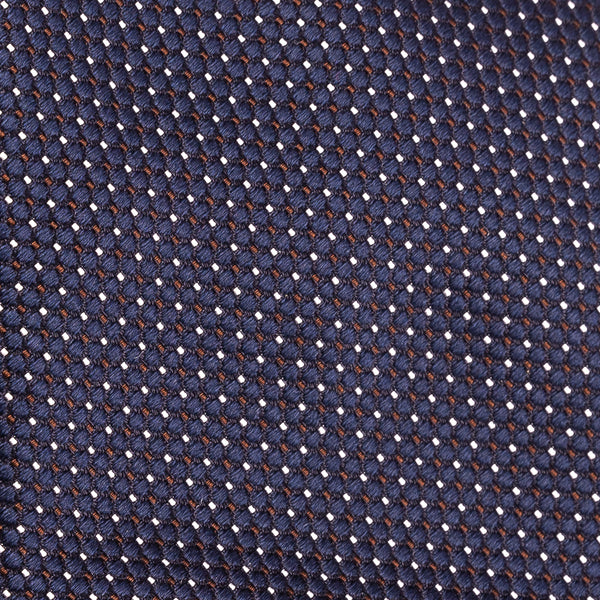 Pure silk tie in micro-pattern