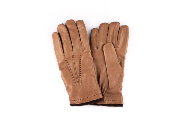Hazelnut leather gloves