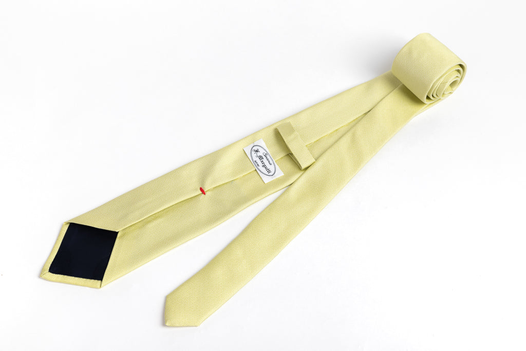 Lime tie in pure silk