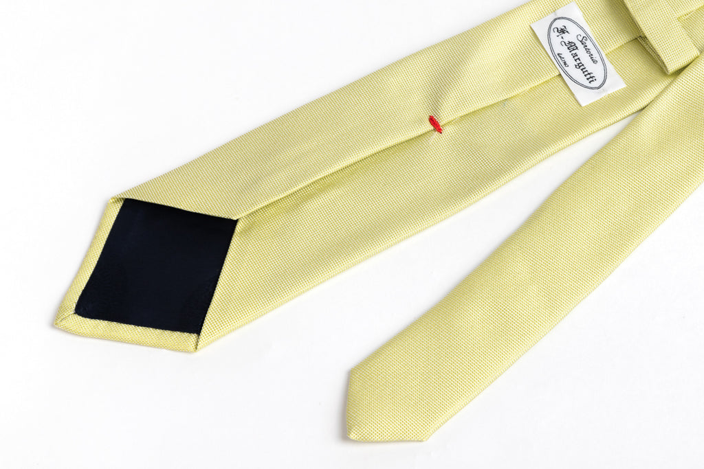 Lime tie in pure silk