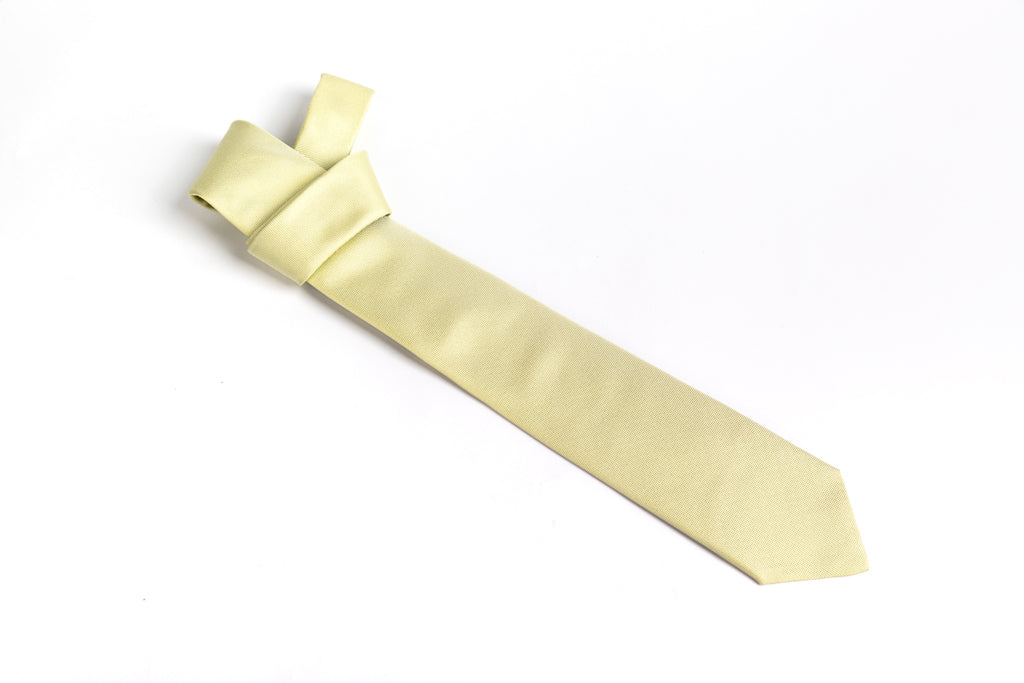 Lime tie in pure silk