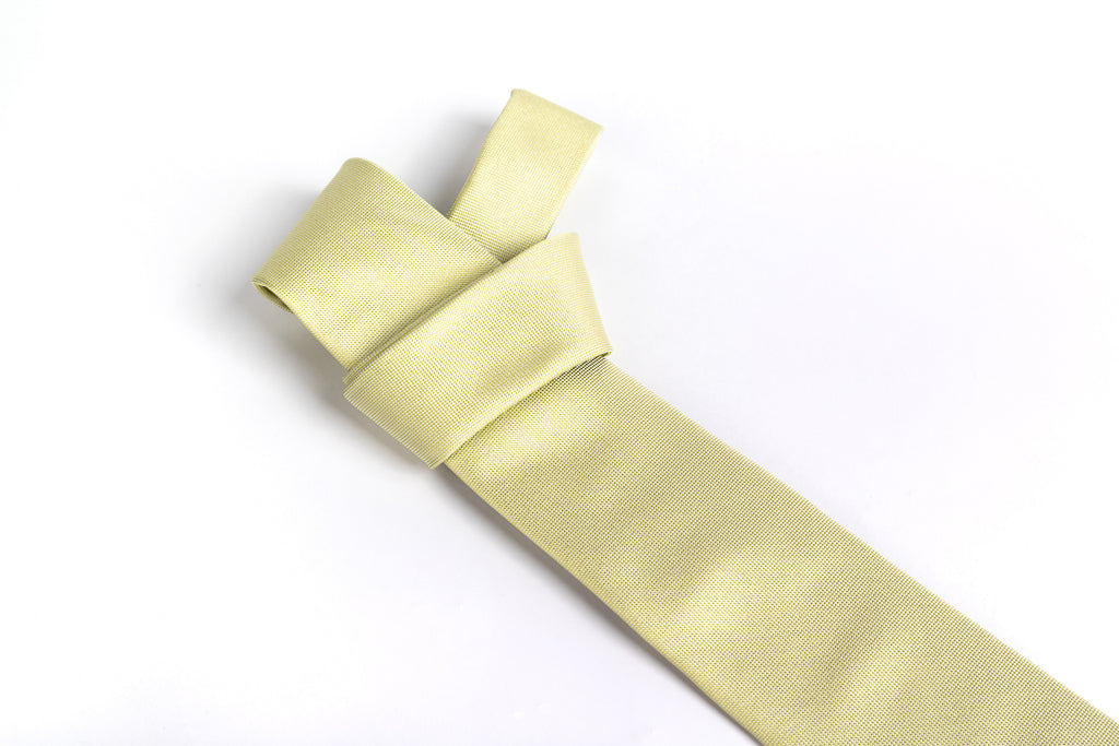Lime tie in pure silk
