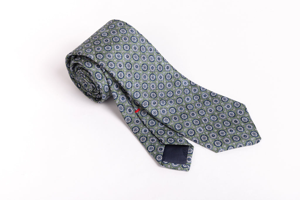 Pure silk green tie