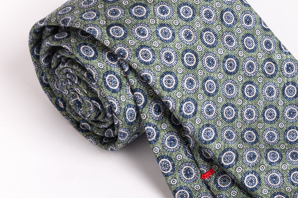 Pure silk green tie