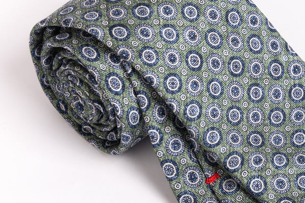 Pure silk green tie