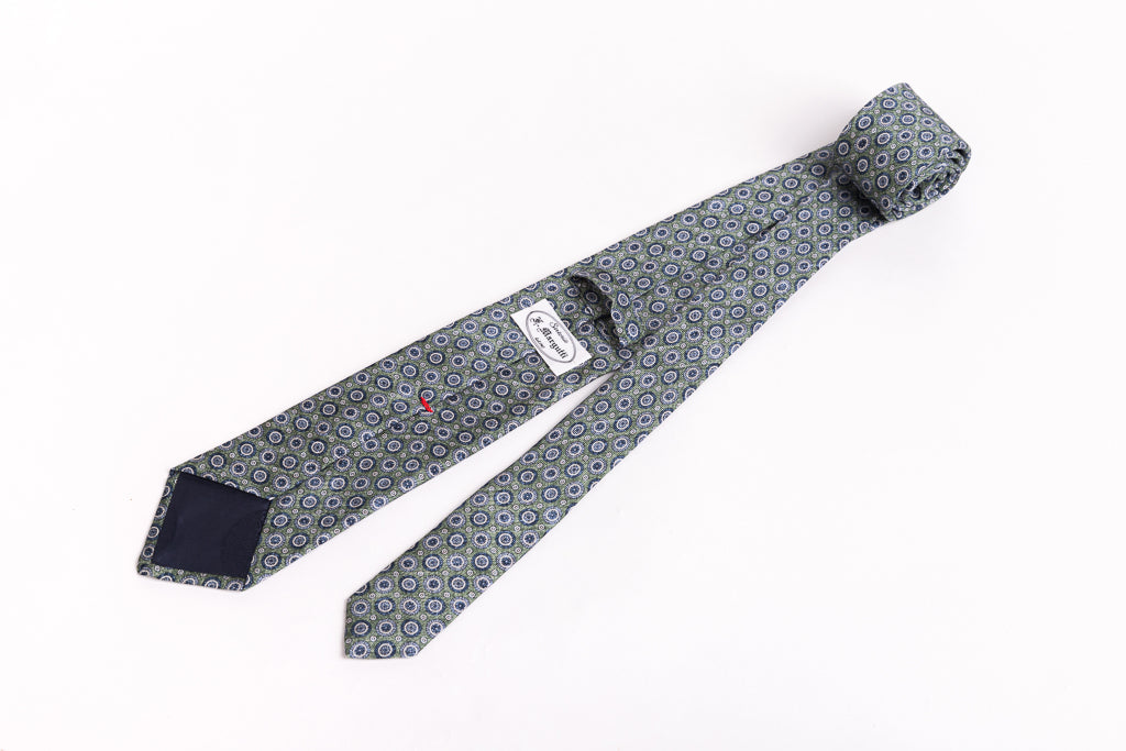 Pure silk green tie