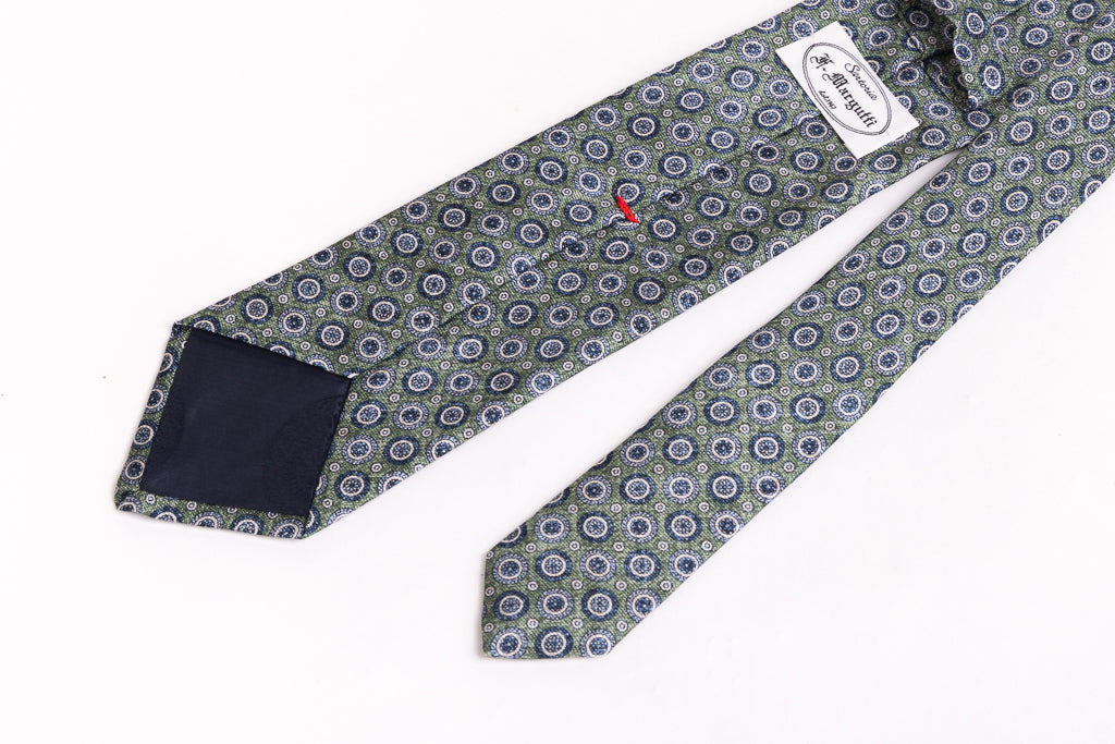 Pure silk green tie