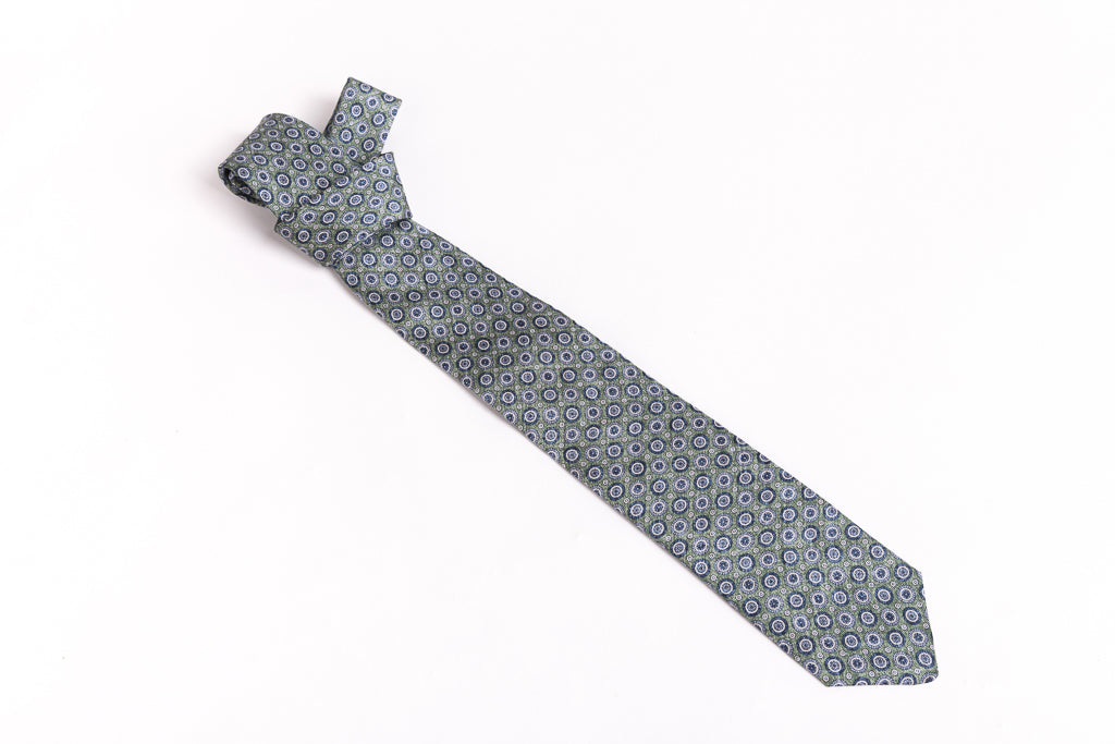 Pure silk green tie