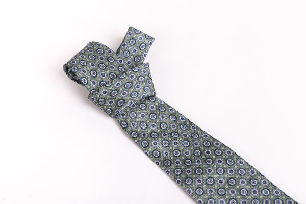 Pure silk green tie