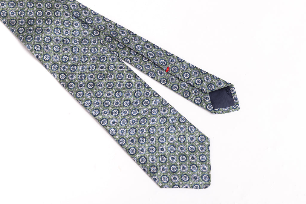 Pure silk green tie