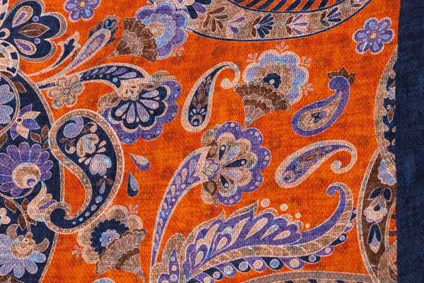 Orange silk scarf