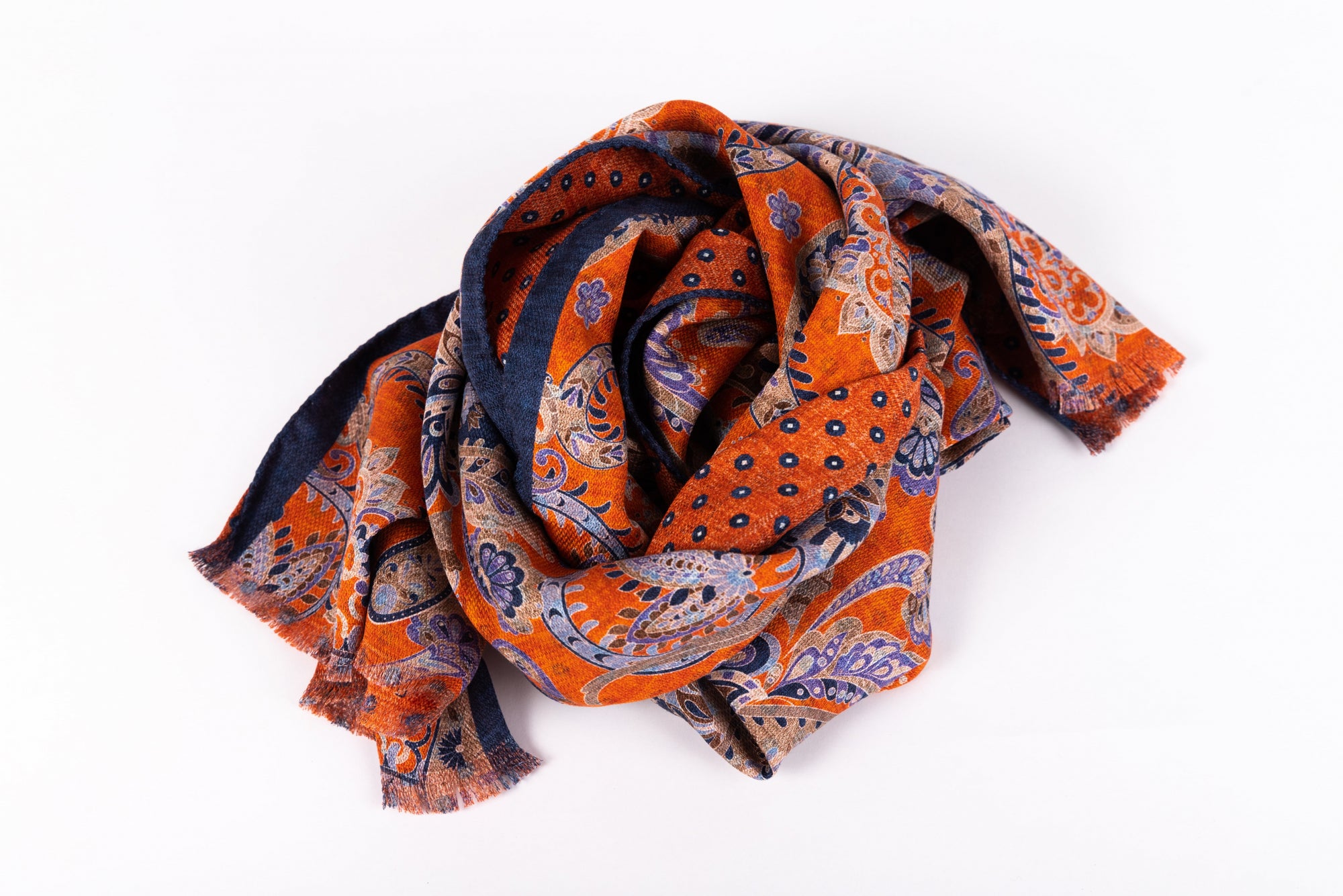 Orange silk scarf