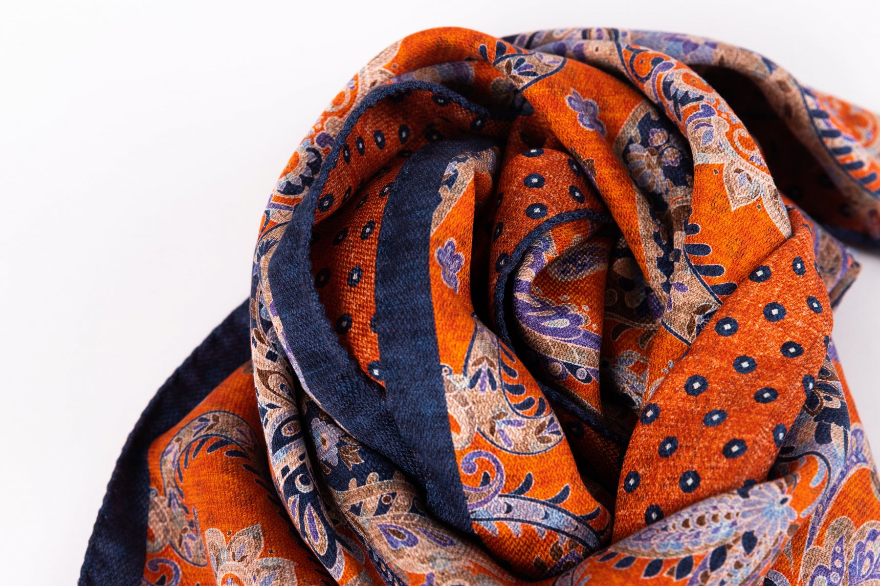 Orange silk scarf