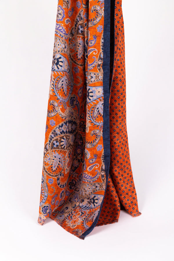 Orange silk scarf