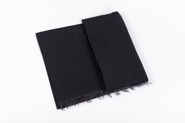 Black pure cotton scarf