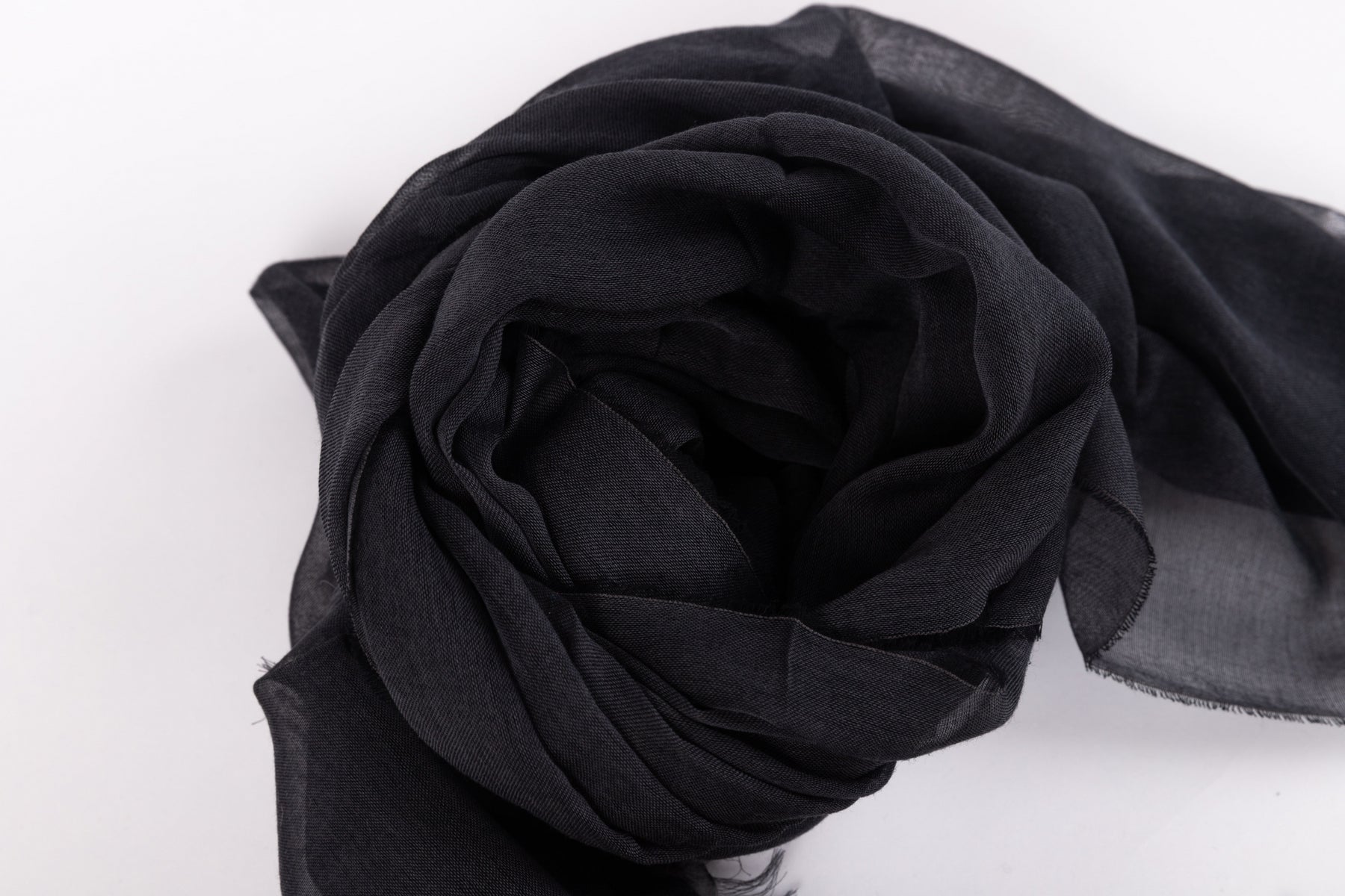 Black pure cotton scarf