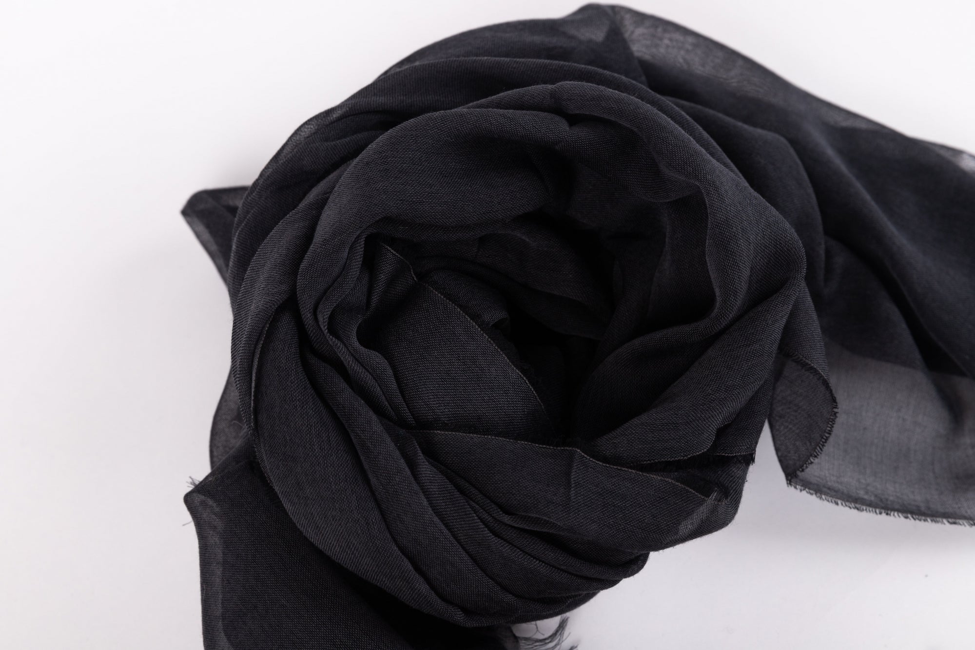 Black pure cotton scarf