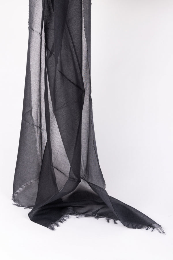 Black pure cotton scarf