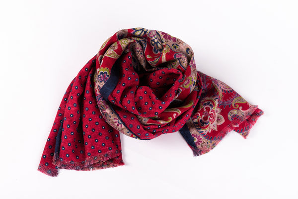 Fuchsia silk scarf