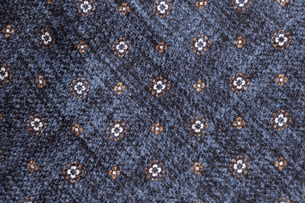 Denim tie in pure silk