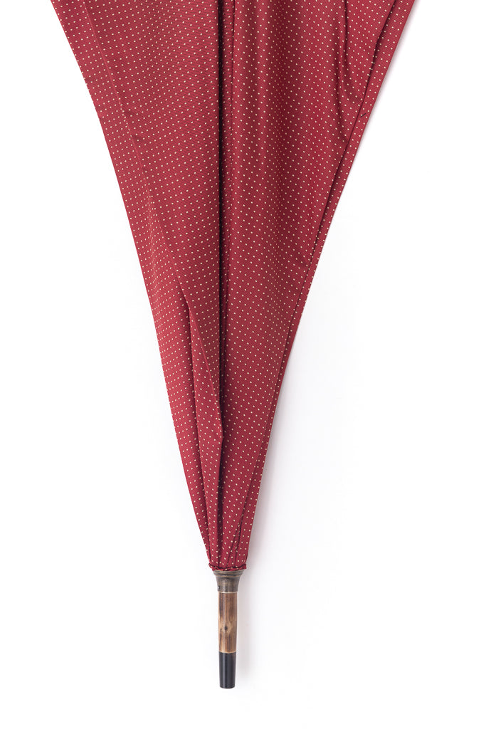 Mario Talarico Red Polka Dot Chestnut Wood Umbrella