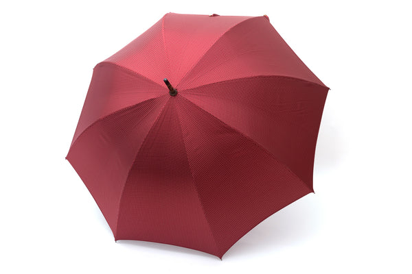 Mario Talarico Red Polka Dot Chestnut Wood Umbrella