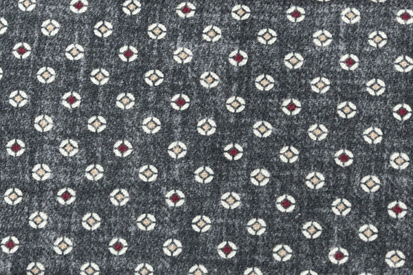 Gray tie with geometric pattern in pure silk