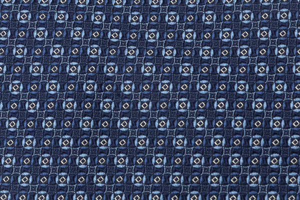 Blue micro-pattern tie in pure silk