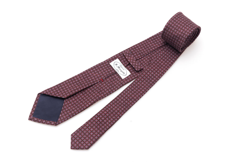 Brown and Red Silk Tie