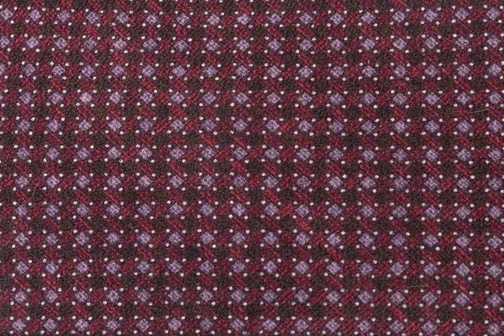 Brown and Red Silk Tie