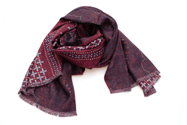 Red silk scarf