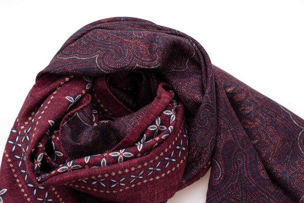 Red silk scarf