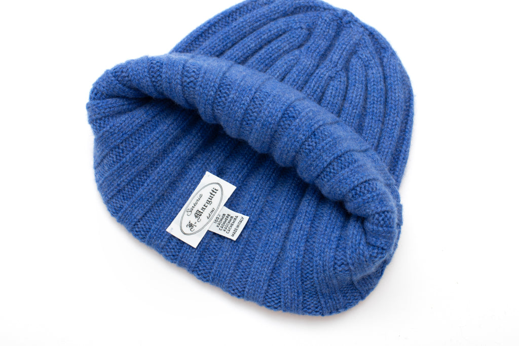 Blue cashmere hat